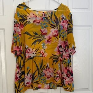 Floral Yellow Top